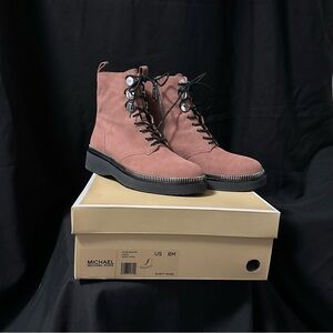 Michael Kors Tavie Combat Bootie in Dusty Rose